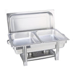 NNEAGS Double Tray Stainless Steel Chafing Catering Dish Food Warmer