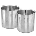NNEAGS 2X 71L 18/10 Stainless Steel Perforated Stockpot Basket Pasta Strainer with Handle-0