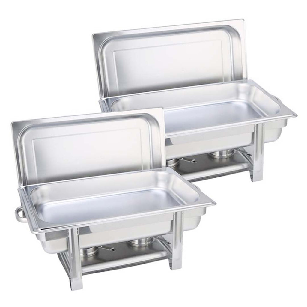 NNEAGS 2X Single Tray Stainless Steel Chafing Catering Dish Food Warmer