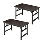 NNEAGS 2X 120x60 Walnut Foldable Computer Study Table Easy Assembly Desk No Chair