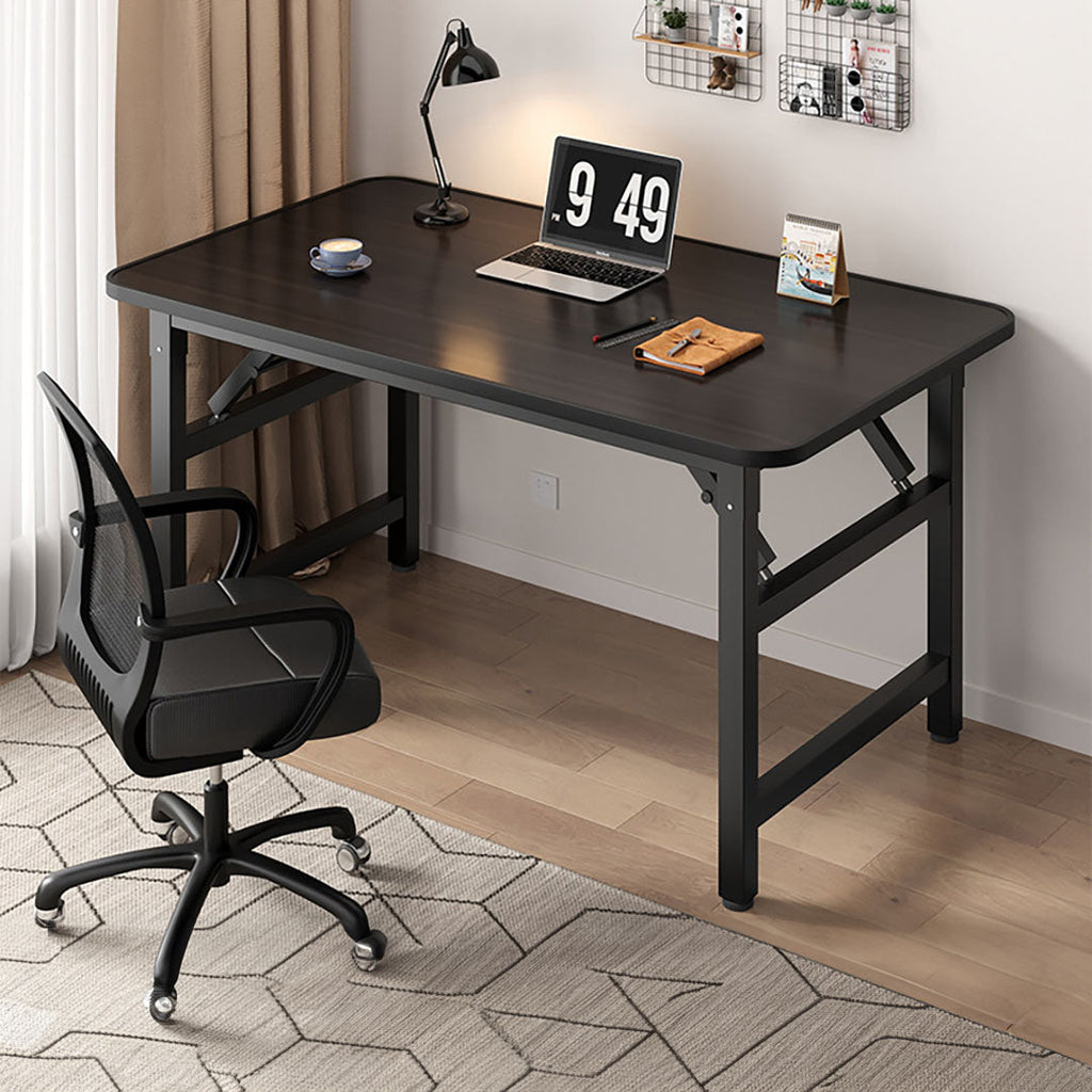 NNEAGS 2X 120x60 Walnut Foldable Computer Study Table Easy Assembly Desk No Chair