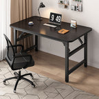 NNEAGS 2X 120x60 Walnut Foldable Computer Study Table Easy Assembly Desk No Chair