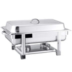 NNEAGS 2X Triple Tray Stainless Steel Chafing Catering Dish Food Warmer