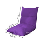 NNEAGS 4X Lounge Floor Recliner Adjustable Lazy Sofa Bed Folding Game Chair Purple