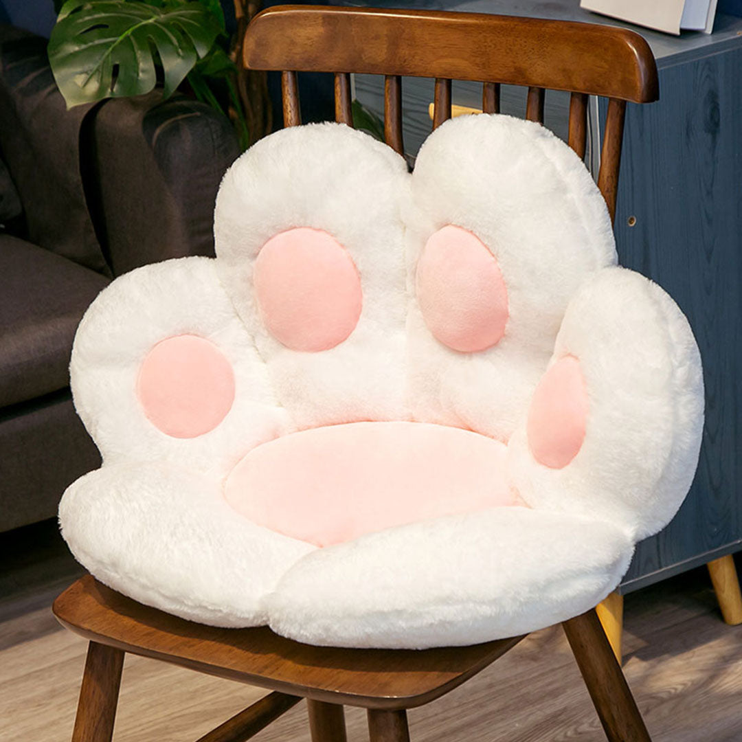 NNEAGS White Paw Shape Cushion Warm Lazy Sofa Decorative Pillow Backseat Plush Mat Home Decor