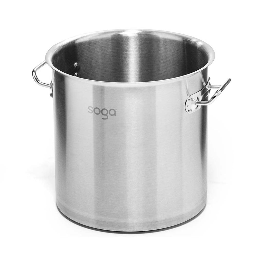 NNEAGS 17L Wide Stock Pot  and 50L Tall Top Grade Thick Stainless Steel Stockpot 18/10-2