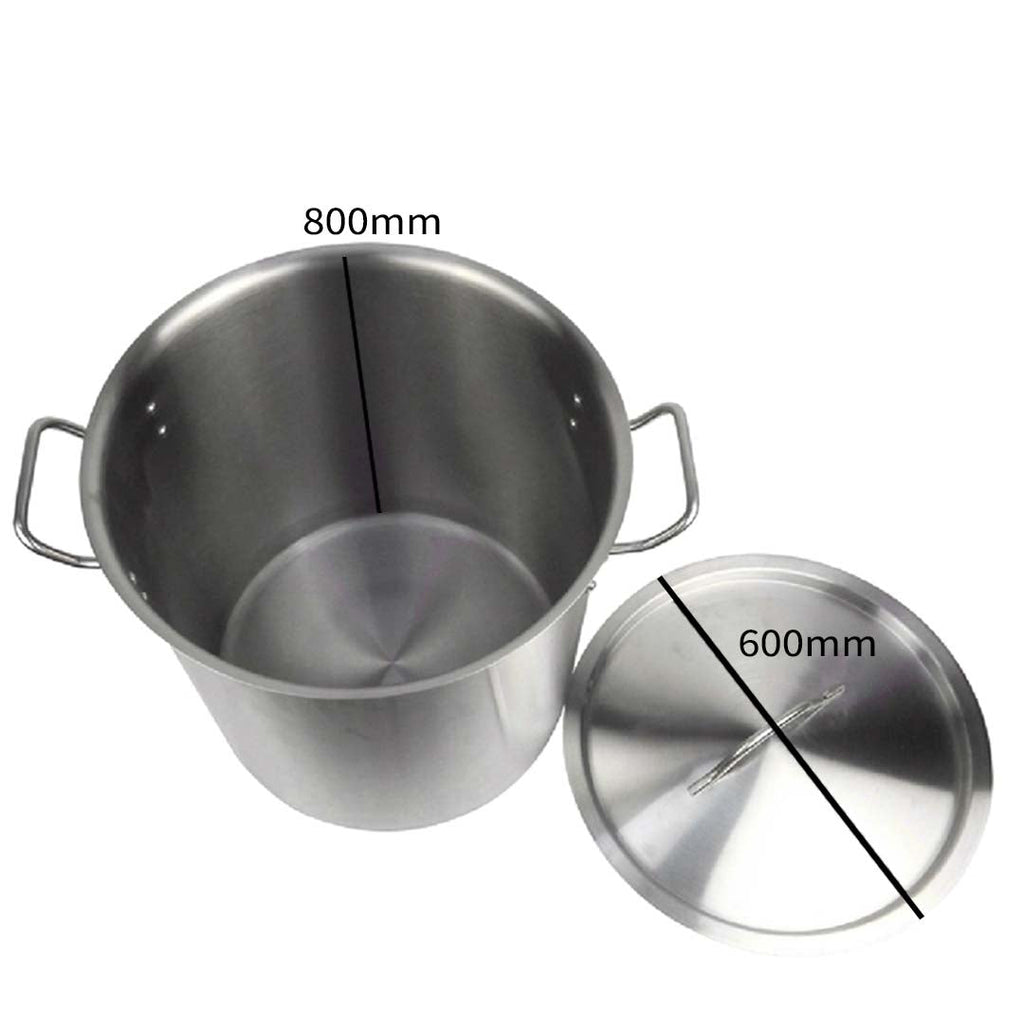 NNEAGS Stock Pot 225L Top Grade Thick Stainless Steel Stockpot 18/10 Without Lid-3