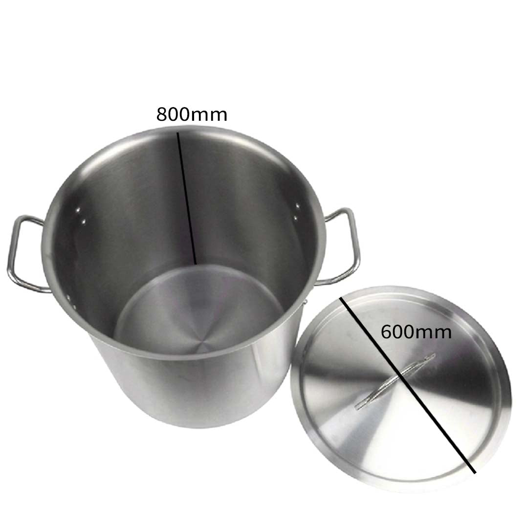 NNEAGS Stock Pot 225L Top Grade Thick Stainless Steel Stockpot 18/10 Without Lid-3
