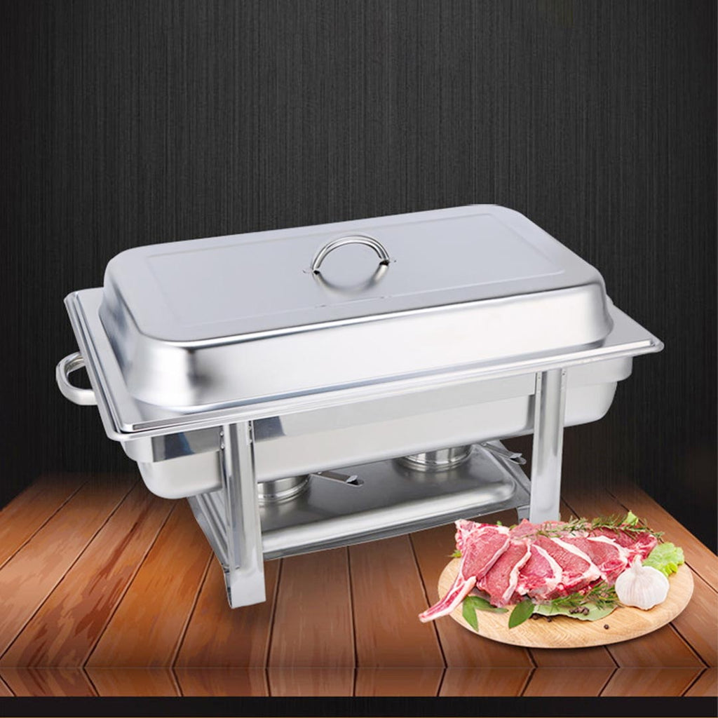 NNEAGS Double Tray Stainless Steel Chafing Catering Dish Food Warmer