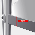 NNEAGS 150cm Catering Kitchen Stainless Steel Prep Work Bench Table with Backsplash and Caster Wheels