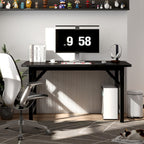 NNEAGS 2X 120x60 Walnut Foldable Computer Study Table Easy Assembly Desk No Chair