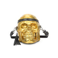 3D Bags Gold Skull Cross Body Shoulder Bag Mini Handle Handbags-0