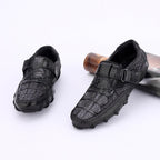 Crocodile Shoes Crocodile Leather Loafers Casual Driving Shoes Black-2