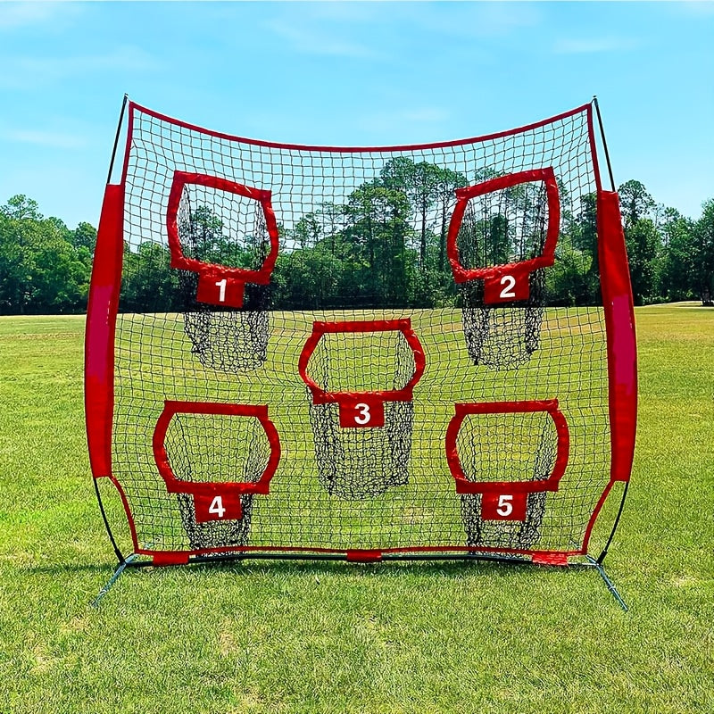 NNETM Football Outdoor Target Throwing Net with 5 Pockets-4