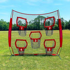 NNETM Football Outdoor Target Throwing Net with 5 Pockets-4
