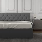 NNEIDS Milano Capri Luxury Gas Lift Bed With Headboard (Model 3) - Grey  No.28 - King-1