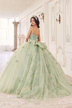 Sage Layered Tulle Ball Gown-1