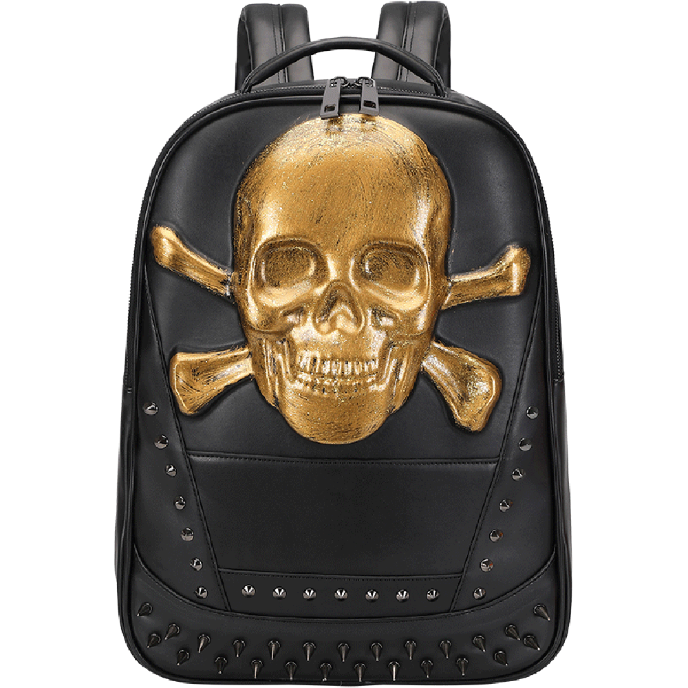 3D Skull Backpack, 3D Smile Pirate Skull And Crossbones