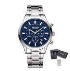 MEGIR Stainless Steel Waterproof Wrist Watches for Men Luminous Chronograph Business Quartz Men's Casual Clock Reloj Hombre