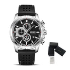 MEGIR Men Watch Silicone Strap Quartz Chronograph Wristwatch Fashion Men's Sport Watches Waterproof Calendar Reloj Hombre 2101