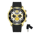 MEGIR Men's Sport Watches Chronograph Silicone Strap Waterproof Calendar Quartz Military Wristwatch Male Clock Relogio Masculino 2206