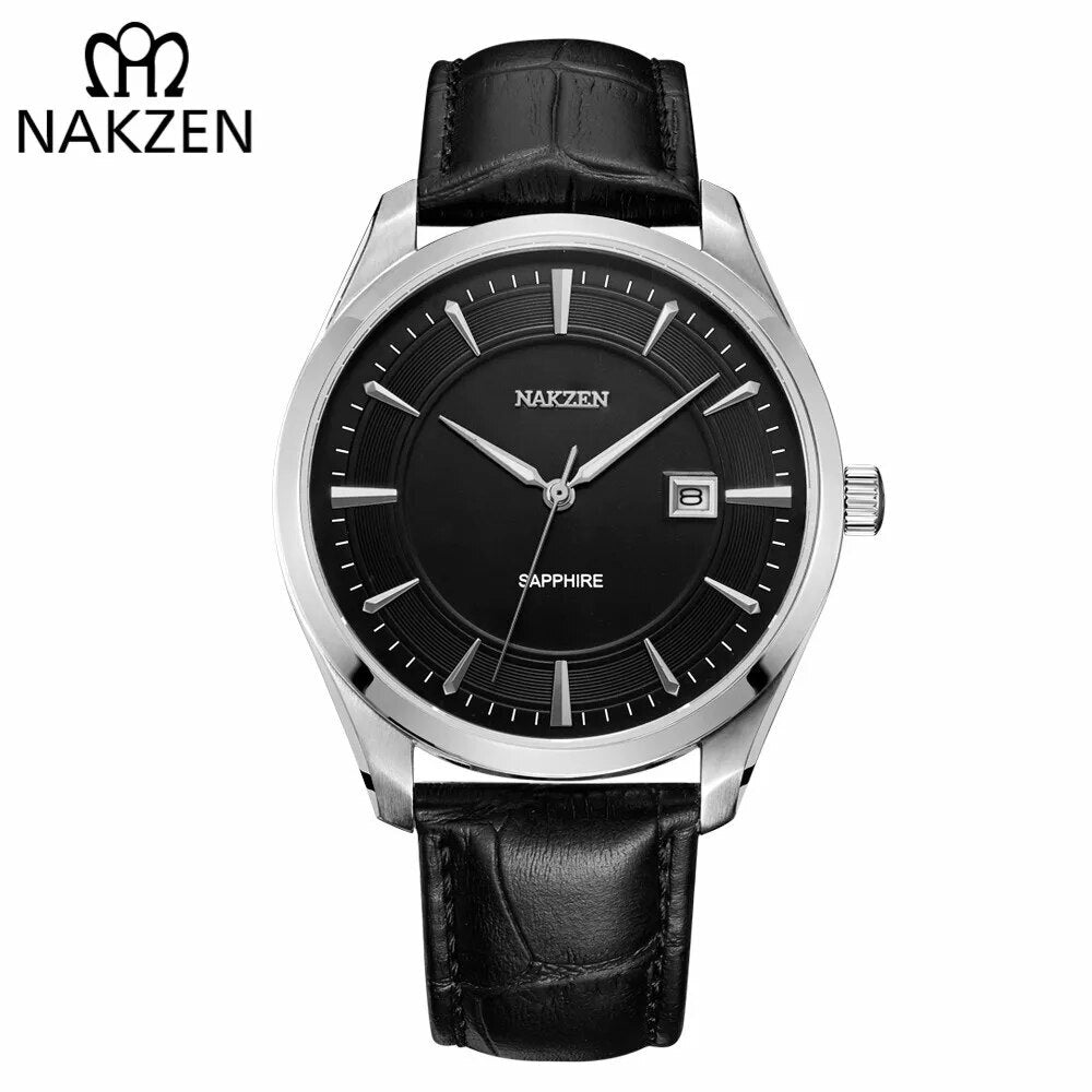 NAKZEN Mens wrist Watches Top Luxury Brand Quartz Watch Casual Leather Sports Wristwatch Homme Male Clock Relogio Masculino