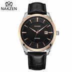 NAKZEN Mens wrist Watches Top Luxury Brand Quartz Watch Casual Leather Sports Wristwatch Homme Male Clock Relogio Masculino