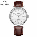 NAKZEN Men Business Automatic Mechanical Watches Brand Luxury Leather Man Wrist Watch Male Clock Relogio Masculino Miyota 9015