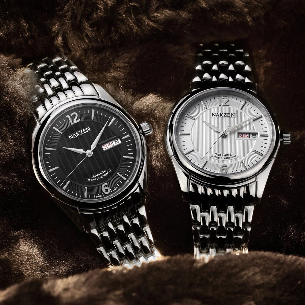 NAKZEN Mens Automatic Mechanical Watch Miyota 8205 Movemen Men Business Waterproof Stainless Steel Watch Clock Relogio Masculino