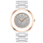 NAKZEN Women's Quartz Fashion Simple Ceramics Analogue Watch Ceramic Band 30M Waterproof Diamond Dress Watches relogio feminino