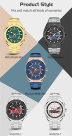 MEGIR New Watch for Men Top Brand Luxury Casual Quartz Wristwatch with Chronograph Waterproof Luminous Auto Date Reloj Hombre