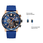 MEGIR Luxury Military Watches for Men Fashion Sport Quartz Wristwatch Waterproof Silicone Band Male Clock Chronograph with Date 2224