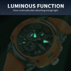 MEGIR Fashion Military Watch for Men Silicone Strap Sport Quartz Chronograph Waterproof Male Clock Wristwatch Reloj Hombre 2208