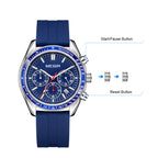 MEGIR Analog Quartz Wrist Watch Chronograph Luminous Business Sport Watches with Silicone Strap Calendar Man Clock Reloj Hombre 8105