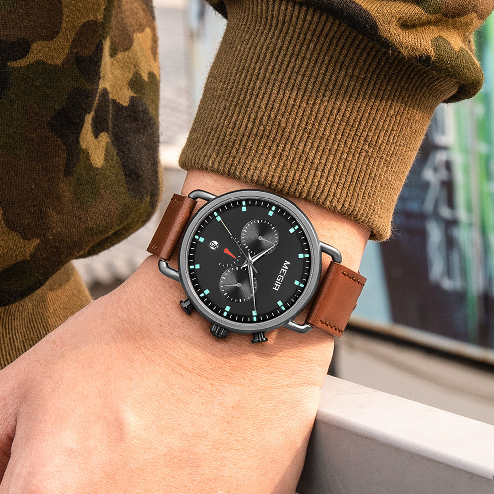 MEGIR Men Watch Top Brand Fashion Casual Quartz Watches Waterproof Date Man Sports Military Wristwatch Clock Relogio Masculino