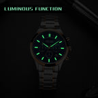 MEGIR Stainless Steel Waterproof Wrist Watches for Men Luminous Chronograph Business Quartz Men's Casual Clock Reloj Hombre