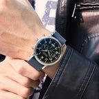 MEGIR Fashion Mens Watches Leather Military Sport Watch Chronograph Luminous Waterproof Quartz Wristwatch Man Clock Reloj Hombre