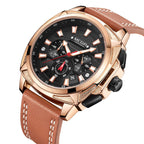 MEGIR Relogio Masculino Watches Men Fashion Leather Band Sports Military Watches Luxury Quartz Business Wristwatch Reloj Hombre