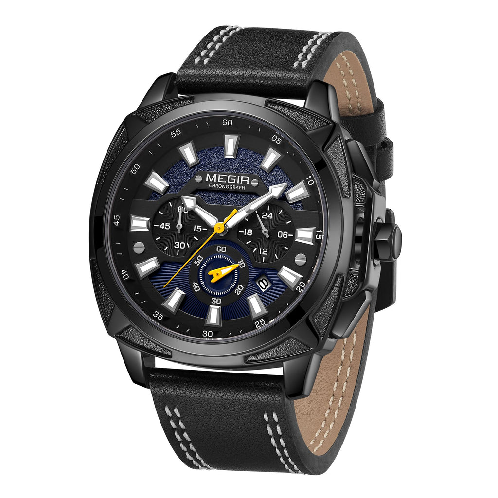 MEGIR Relogio Masculino Watches Men Fashion Leather Band Sports Military Watches Luxury Quartz Business Wristwatch Reloj Hombre