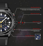 MEGIR Relogio Masculino Watches Men Fashion Leather Band Sports Military Watches Luxury Quartz Business Wristwatch Reloj Hombre