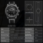 MEGIR Luxury Watches for Men Quartz Chronograph Waterproof Calendar Luminous Sport Military Wristwatch Clock Reloj Hombre 3010
