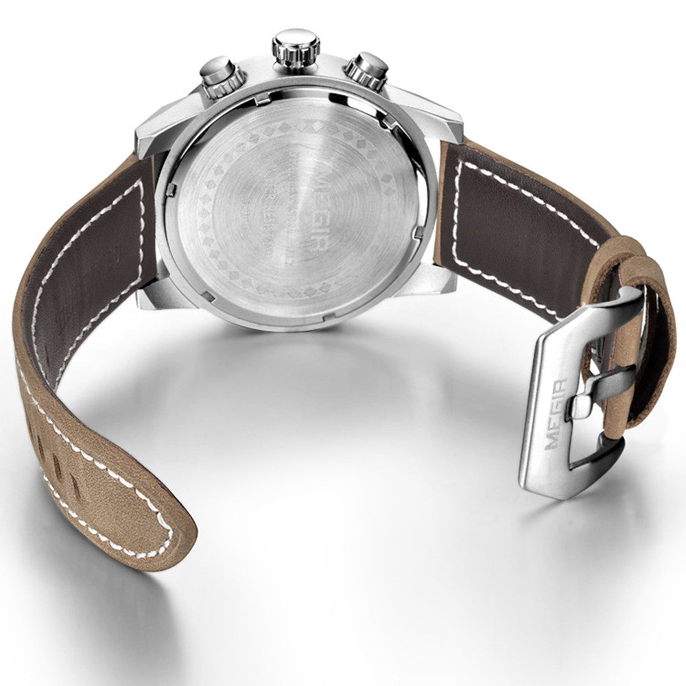 MEGIR Luxury Watches for Men Quartz Chronograph Waterproof Calendar Luminous Sport Military Wristwatch Clock Reloj Hombre 3010