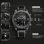 MEGIR Luxury Watches for Men Quartz Chronograph Waterproof Calendar Luminous Sport Military Wristwatch Clock Reloj Hombre 3010
