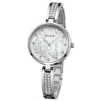 MEGIR Watch for Women Luxury Diamond Ladies Quartz Wristwatches Steel Women Bracelet Watches Female Dress Clock Relogio Feminino