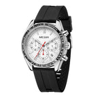 MEGIR Analog Quartz Wrist Watch Chronograph Luminous Business Sport Watches with Silicone Strap Calendar Man Clock Reloj Hombre 8105