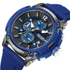 MEGIR Fashion Military Watch for Men Silicone Strap Sport Quartz Chronograph Waterproof Male Clock Wristwatch Reloj Hombre 2208