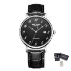 MEGIR Luxury Automatic Mechanical Watch for Men Large Dial Sapphire Leather Strap Male Wristwatch Sports Waterproof Date Clock 62012
