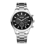 MEGIR Stainless Steel Waterproof Wrist Watches for Men Luminous Chronograph Business Quartz Men's Casual Clock Reloj Hombre
