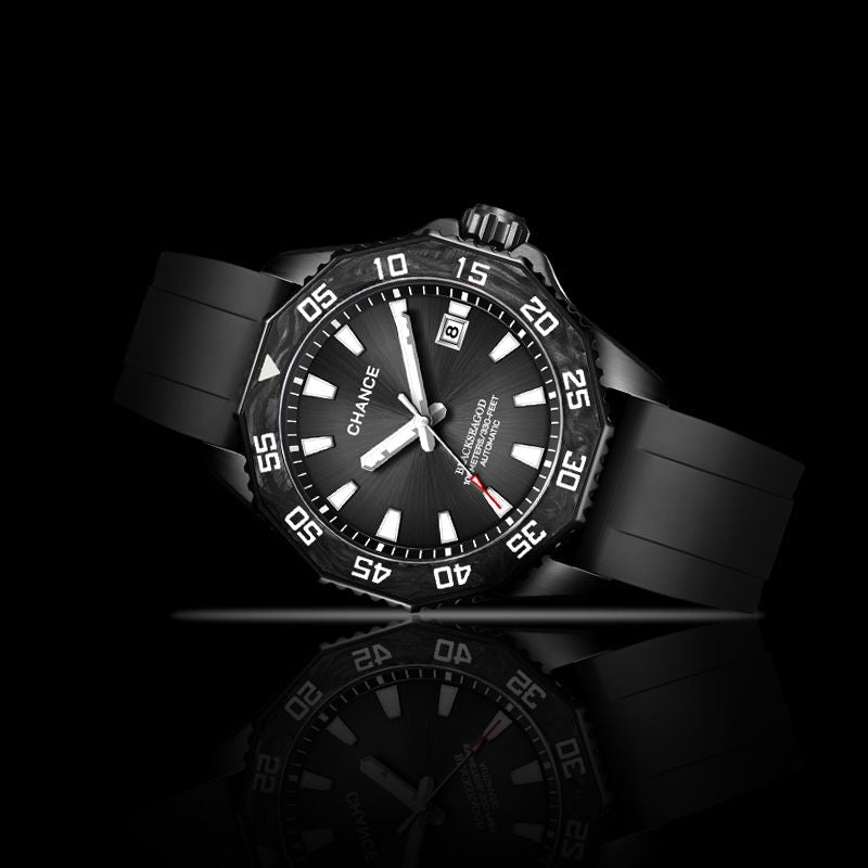 CHANCE Automatic Watches Stainless Steel Sapphire Glass Mechanical Wristwatch Waterproof Luminous  Clock with Auto Date Relogio Masculino