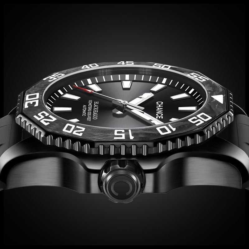 CHANCE Automatic Watches Stainless Steel Sapphire Glass Mechanical Wristwatch Waterproof Luminous  Clock with Auto Date Relogio Masculino